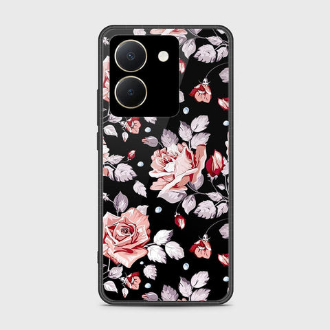 Vivo Y27s Cover- Floral Series - HQ Ultra Shine Premium Infinity Glass Soft Silicon Borders Case