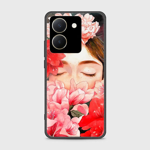 Vivo Y27s Cover- Floral Series - HQ Ultra Shine Premium Infinity Glass Soft Silicon Borders Case