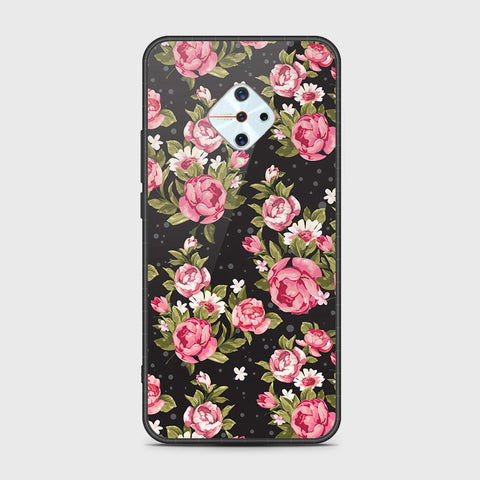 Vivo Y9s Cover- Floral Series - HQ Ultra Shine Premium Infinity Glass Soft Silicon Borders Case