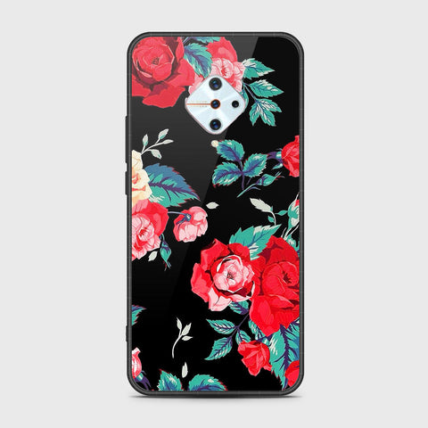 Vivo Y9s Cover- Floral Series - HQ Ultra Shine Premium Infinity Glass Soft Silicon Borders Case