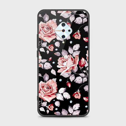 Vivo Y9s Cover- Floral Series - HQ Ultra Shine Premium Infinity Glass Soft Silicon Borders Case