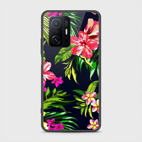 Xiaomi 11T Pro Cover- Floral Series - HQ Ultra Shine Premium Infinity Glass Soft Silicon Borders Case