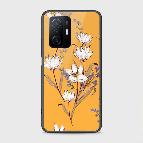 Xiaomi 11T Pro Cover- Floral Series - HQ Ultra Shine Premium Infinity Glass Soft Silicon Borders Case