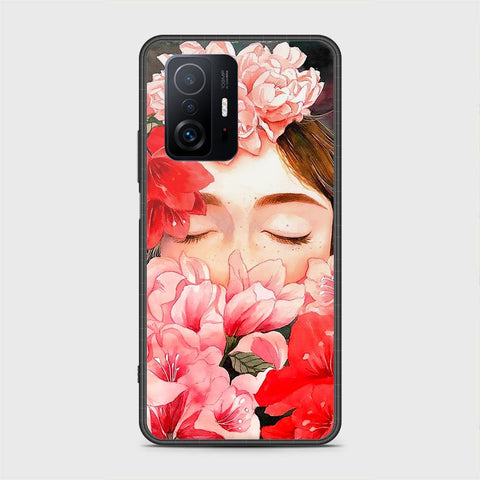 Xiaomi 11T Pro Cover- Floral Series - HQ Ultra Shine Premium Infinity Glass Soft Silicon Borders Case