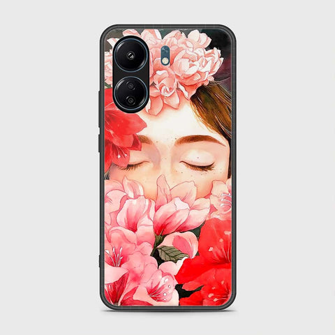 Xiaomi Poco C65 Cover- Floral Series - HQ Ultra Shine Premium Infinity Glass Soft Silicon Borders Case