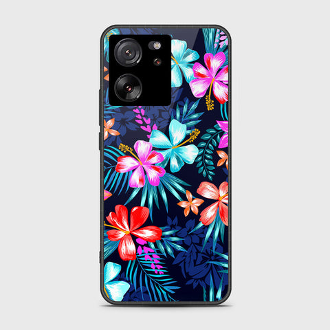 Xiaomi 13T Pro Cover- Floral Series - HQ Ultra Shine Premium Infinity Glass Soft Silicon Borders Case