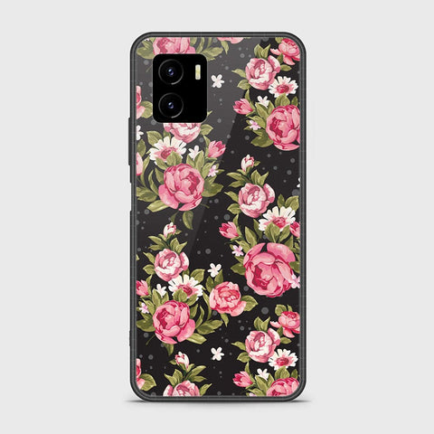 Vivo Y01 Cover - Floral Series - HQ Ultra Shine Premium Infinity Glass Soft Silicon Borders Case