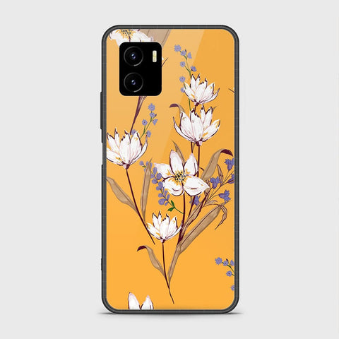 Vivo Y01 Cover - Floral Series - HQ Ultra Shine Premium Infinity Glass Soft Silicon Borders Case