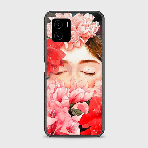 Vivo Y01 Cover - Floral Series - HQ Ultra Shine Premium Infinity Glass Soft Silicon Borders Case