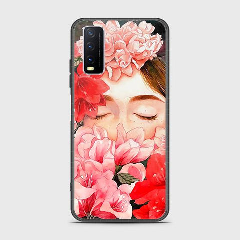 Vivo Y20T Cover - Floral Series - HQ Ultra Shine Premium Infinity Glass Soft Silicon Borders Case