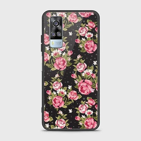 Vivo Y53s 4G Cover - Floral Series - HQ Ultra Shine Premium Infinity Glass Soft Silicon Borders Case