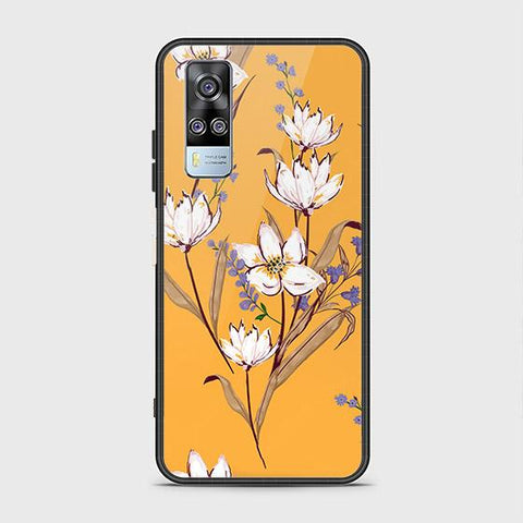 Vivo Y51a Cover - Floral Series - HQ Ultra Shine Premium Infinity Glass Soft Silicon Borders Case