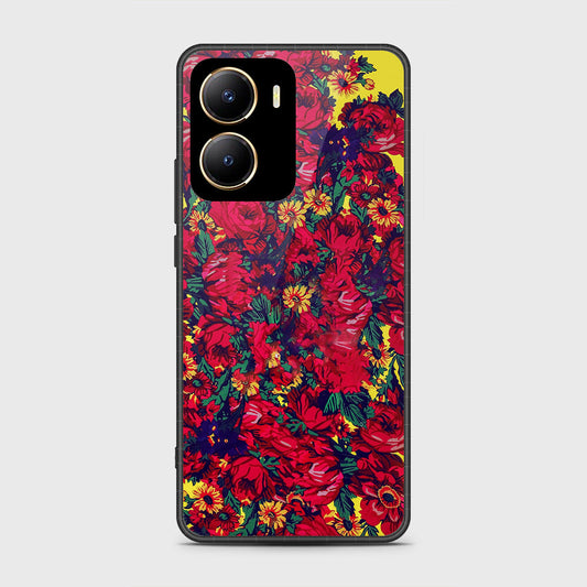 Vivo Y56 Cover- Floral Series - HQ Ultra Shine Premium Infinity Glass Soft Silicon Borders Case