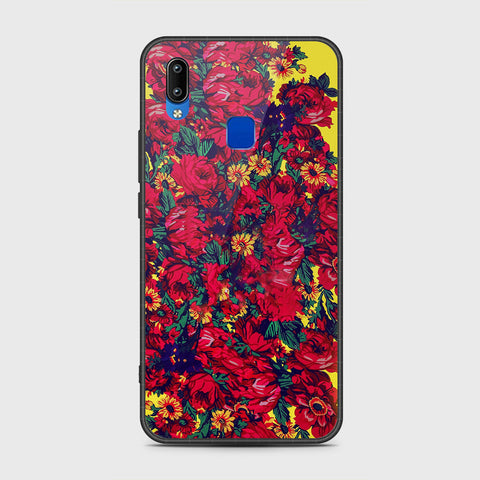 Vivo Y91i Cover- Floral Series - HQ Ultra Shine Premium Infinity Glass Soft Silicon Borders Case