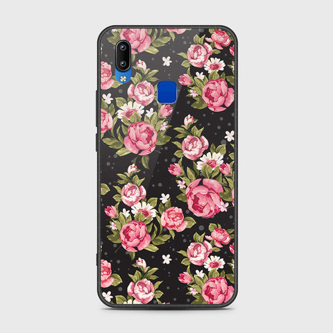 Vivo Y91i Cover- Floral Series - HQ Ultra Shine Premium Infinity Glass Soft Silicon Borders Case