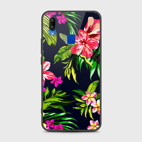 Vivo Y91i Cover- Floral Series - HQ Ultra Shine Premium Infinity Glass Soft Silicon Borders Case