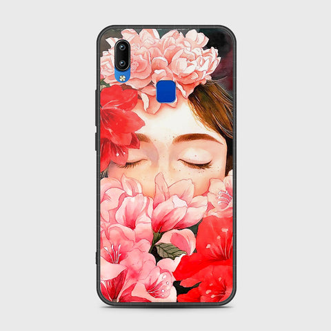 Vivo Y91i Cover- Floral Series - HQ Ultra Shine Premium Infinity Glass Soft Silicon Borders Case