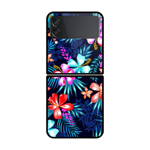 Samsung Galaxy Z Flip 3 5G Cover- Floral Series - HQ Premium Shine Durable Shatterproof Case