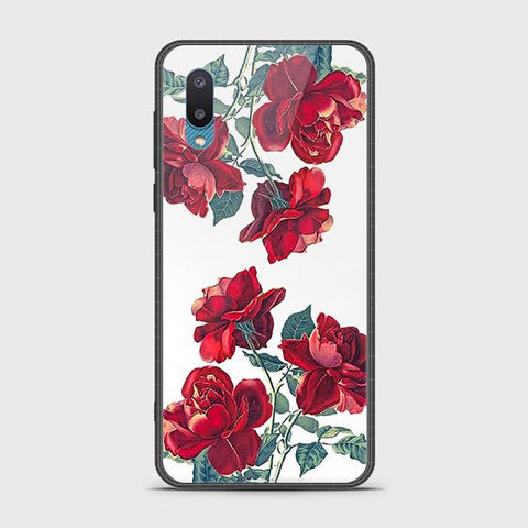 Samsung Galaxy A02 Cover - Floral Series 2 - HQ Ultra Shine Premium Infinity Glass Soft Silicon Borders Case