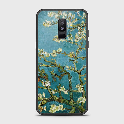 Samsung Galaxy A6 Plus 2018 Cover- Floral Series 2 - HQ Ultra Shine Premium Infinity Glass Soft Silicon Borders Case