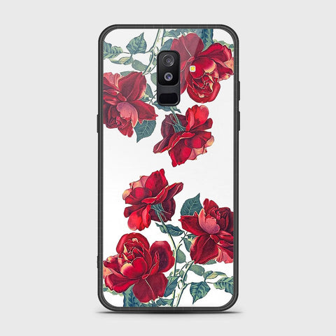 Samsung Galaxy A6 Plus 2018 Cover- Floral Series 2 - HQ Ultra Shine Premium Infinity Glass Soft Silicon Borders Case