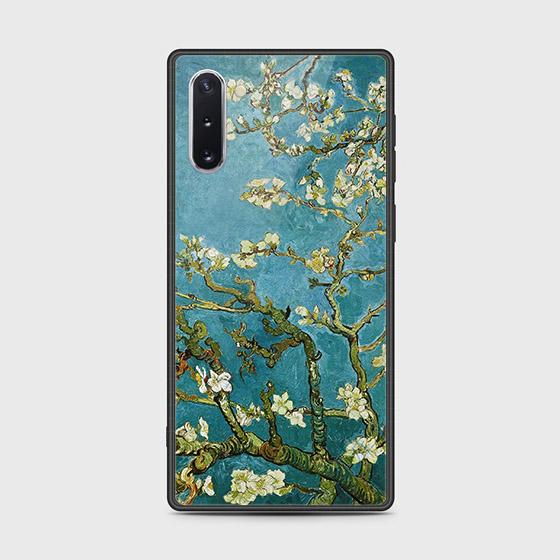 Samsung Galaxy Note 10 Cover - Floral Series 2 - HQ Ultra Shine Premium Infinity Glass Soft Silicon Borders Case