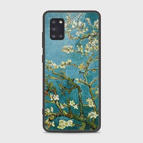 Samsung Galaxy A31 Cover - Floral Series 2 - HQ Ultra Shine Premium Infinity Glass Soft Silicon Borders Case