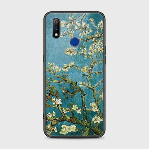 Realme 3i Cover - Floral Series 2 - HQ Ultra Shine Premium Infinity Glass Soft Silicon Borders Case