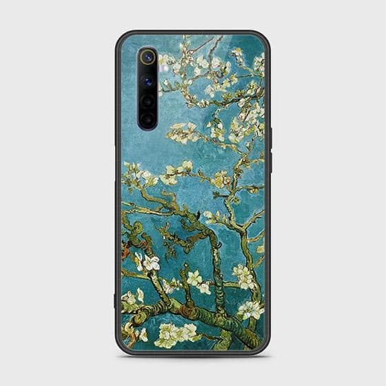 Realme 6 Cover - Floral Series 2 - HQ Ultra Shine Premium Infinity Glass Soft Silicon Borders Case