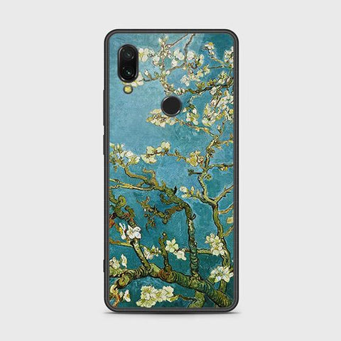 Xiaomi Redmi 7 Cover - Floral Series 2 - HQ Ultra Shine Premium Infinity Glass Soft Silicon Borders Case