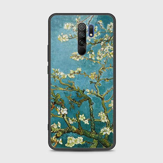 Xiaomi Redmi 9 Cover - Floral Series 2 - HQ Ultra Shine Premium Infinity Glass Soft Silicon Borders Case