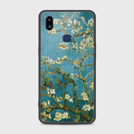 Samsung Galaxy A10s Cover - Floral Series 2 - HQ Ultra Shine Premium Infinity Glass Soft Silicon Borders Case