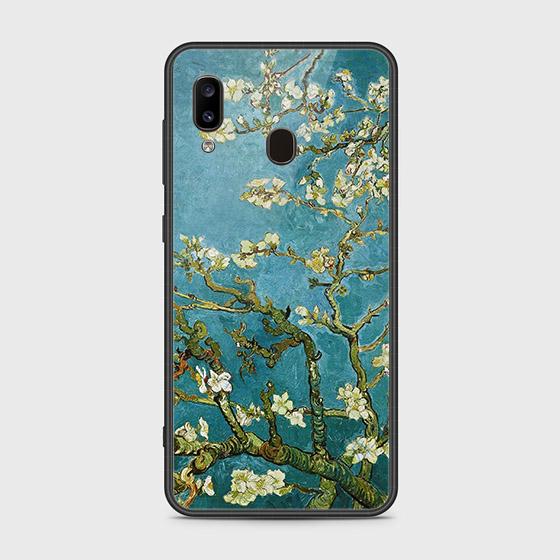 Samsung Galaxy A30 Cover - Floral Series 2 - HQ Ultra Shine Premium Infinity Glass Soft Silicon Borders Case