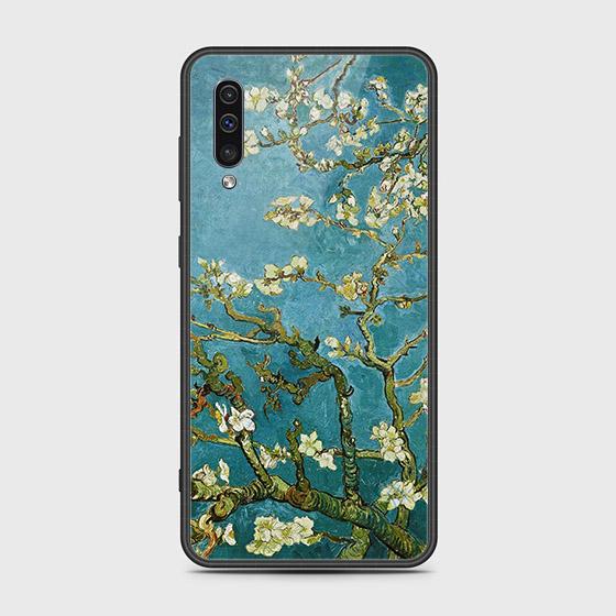 Samsung Galaxy A50s Cover - Floral Series 2 - HQ Ultra Shine Premium Infinity Glass Soft Silicon Borders Case