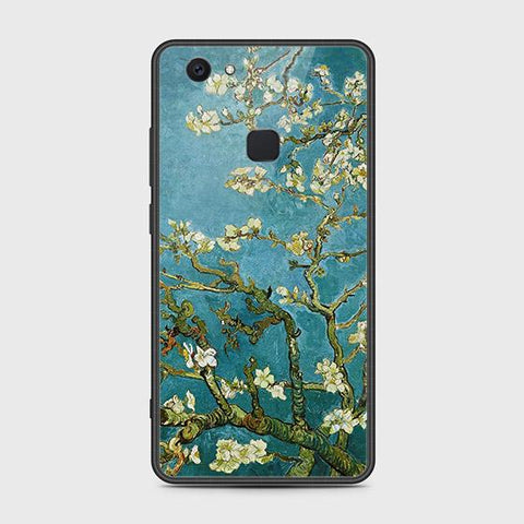 Vivo V7 Plus Cover - Floral Series 2 - HQ Ultra Shine Premium Infinity Glass Soft Silicon Borders Case