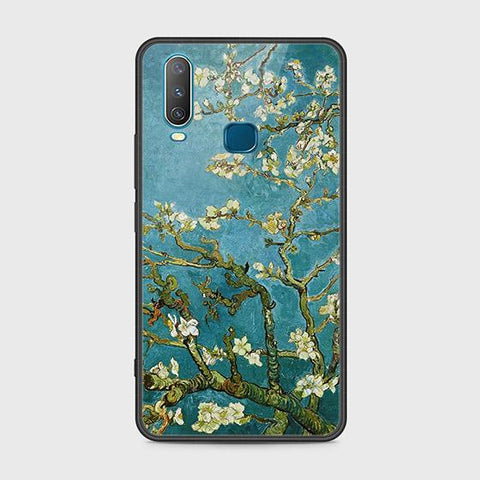 Vivo Y17 Cover - Floral Series 2 - HQ Ultra Shine Premium Infinity Glass Soft Silicon Borders Case