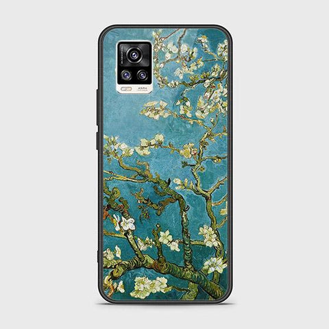 Vivo V20 Cover - Floral Series 2 - HQ Ultra Shine Premium Infinity Glass Soft Silicon Borders Case