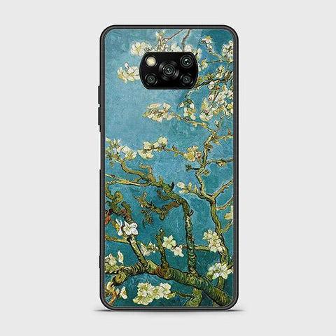 Xiaomi Poco X3 Cover - Floral Series 2 - HQ Ultra Shine Premium Infinity Glass Soft Silicon Borders Case