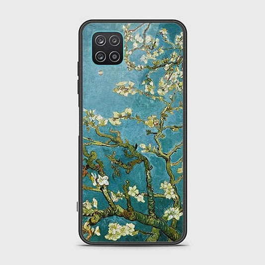 Samsung Galaxy A12 Nacho Cover - Floral Series 2 - HQ Ultra Shine Premium Infinity Glass Soft Silicon Borders Case