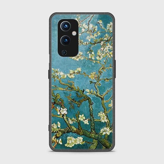 Oneplus 9 Cover - Floral Series 2 - HQ Ultra Shine Premium Infinity Glass Soft Silicon Borders Case