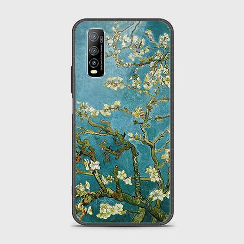 Vivo Y70s Cover - Floral Series 2 - HQ Ultra Shine Premium Infinity Glass Soft Silicon Borders Case