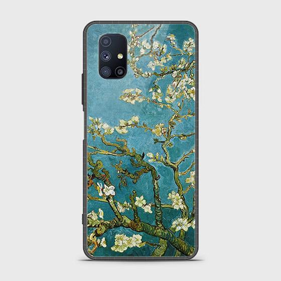 Samsung Galaxy M51 Cover - Floral Series 2 - HQ Ultra Shine Premium Infinity Glass Soft Silicon Borders Case