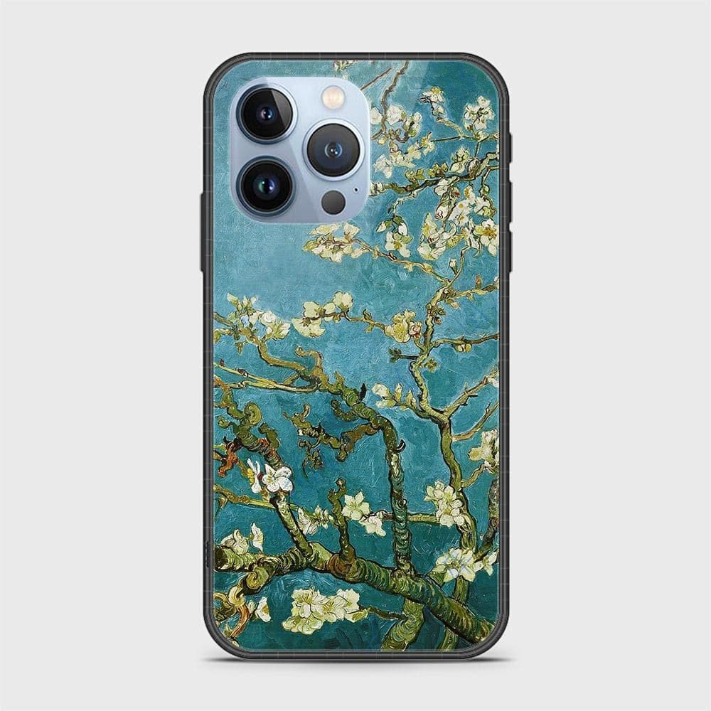 iPhone 13 Pro Cover- Floral Series 2 - HQ Ultra Shine Premium Infinity Glass Soft Silicon Borders Case