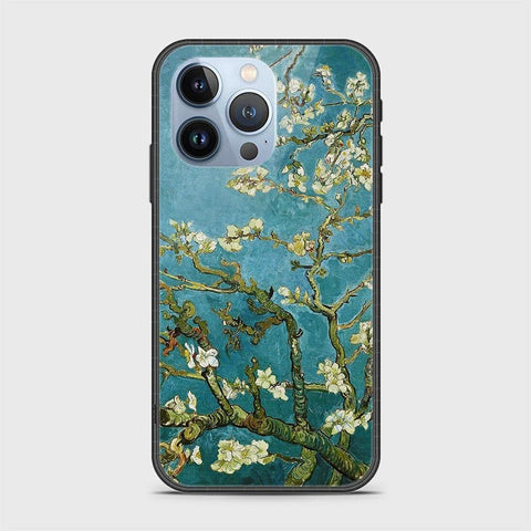 iPhone 13 Pro Cover- Floral Series 2 - HQ Ultra Shine Premium Infinity Glass Soft Silicon Borders Case