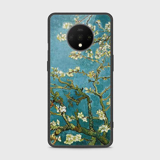 OnePlus 7T Cover - Floral Series 2 - HQ Ultra Shine Premium Infinity Glass Soft Silicon Borders Case