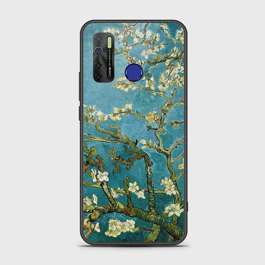 Tecno Camon 15 Cover- Floral Series 2 - HQ Ultra Shine Premium Infinity Glass Soft Silicon Borders Case