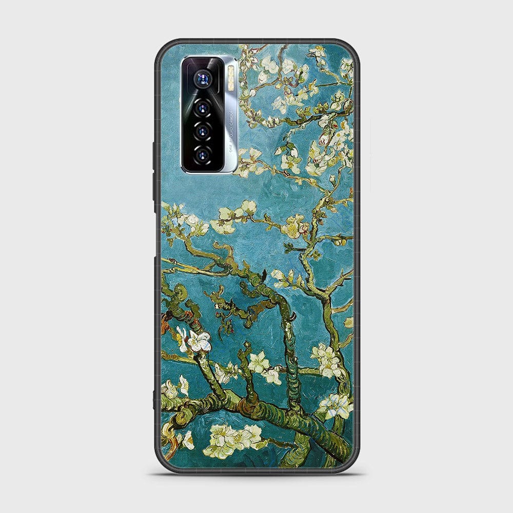 Tecno Camon 17 Pro Cover - Floral Series 2 - HQ Ultra Shine Premium Infinity Glass Soft Silicon Borders Case