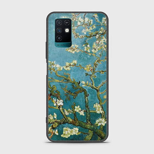 Infinix Note 10 Cover- Floral Series 2 - HQ Ultra Shine Premium Infinity Glass Soft Silicon Borders Case