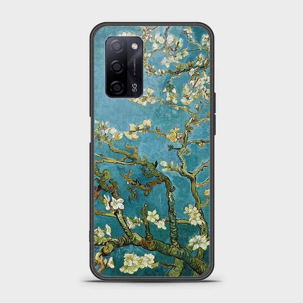 Oppo A55s Cover- Floral Series 2 - HQ Ultra Shine Premium Infinity Glass Soft Silicon Borders Case