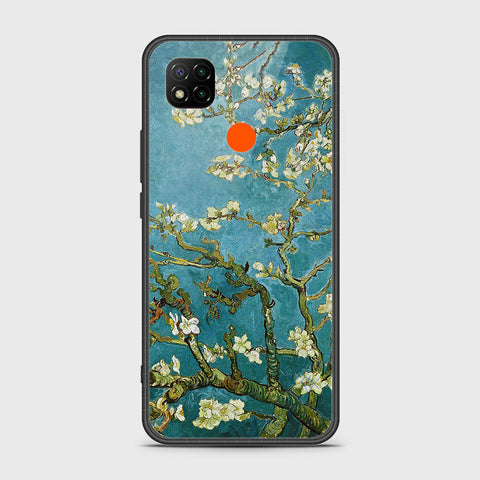 Xiaomi Redmi 9C Cover- Floral Series 2 - HQ Ultra Shine Premium Infinity Glass Soft Silicon Borders Case